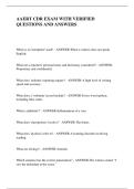 AAERT CDR EXAM WITH VERIFIED &NewLine;QUESTIONS AND ANSWERS