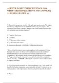 AQUIFER FAMILY MEDICINE EXAM 2026 &NewLine;WITH VERIFIED QUESTIONS AND ANSWERS&vert;&vert; &NewLine;ALREADY GRADED A&plus;