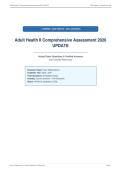 Adult Health II Comprehensive Assessment 2026&NewLine;UPDATE