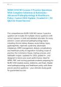 NURS 5350 M3 Lesson 3 Practice Questions &NewLine;With Complete Solutions & Rationales &ndash; &NewLine;Advanced Pathophysiology & Healthcare &NewLine;Policy &vert; Latest 2026 Update &vert; Graded A&plus; &vert; 50 &NewLine;Q&A for Exam Success
