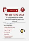 NSG 6020 COMPLETE EXAM PREP PACKAGE &vert; COMPREHENSIVE STUDY GUIDES&comma; EXAM REVIEWS & SOUTH UNIVERSITY FINAL QUESTIONS
