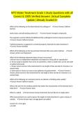WT5 Water Treatment Grade 1 Study Questions with all Correct & 100&percnt; Verified Answers &vert;Actual Complete Update &vert;Already Graded A&plus;