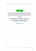 WGU D430 FUNDAMENTALS OF INFORMATION&NewLine;SECURITY FINAL EXAM AND PRACTICE EXAM&NewLine;2024&sol;ACTUAL EXAMS WITH 500 QUESTIONS AND&NewLine;CORRECT DETAILED ANSWERS&sol;A&plus; GRADE