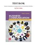 Test Bank for Business Communication&colon; Developing Leaders for a Networked World 5th Edition by Peter Cardon&comma; Chapter 1-17 &vert; All Chapters