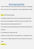 SPHR EXAM QUESTIONS &vert; HRCI SENIOR PROFESSIONAL IN HUMAN RESOURCES PRACTICE QUESTIONS & EXAM REVIEW