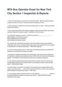 MTA Bus Operator Exam for New York City Section 1 Inspection & Reports Latest &lpar;2026&sol;2027&rpar; Verified Answers by Experts