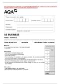 ACE YOUR 2026&sol;2027 BUSINESS 7131&sol;2 PAPER 2 BUSINESS EXAM&colon; COMPLETE STUDY GUIDE WITH&NewLine;AQA PAST PAPER EXAM QUESTIONS AND ANSWERS RATED A&plus;