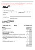 ACE YOUR 2026&sol;2027 AQA A-LEVEL BUSINESS 7132&sol;2 PAPER 2 BUSINESS EXAM&colon;&NewLine;COMPLETE STUDY GUIDE WITH AQA EXAM PAST PAPER