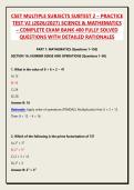 CSET MULTIPLE SUBJECTS SUBTEST 2 &ndash; PRACTICE TEST V2 &lpar;2026&sol;2027&rpar; SCIENCE & MATHEMATICS &ndash; COMPLETE EXAM BANK 400 FULLY SOLVED QUESTIONS WITH DETAILED RATIONALES