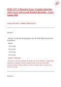 RNSG 1517 A Maternity Exam &vert; Complete Questions  with Correct Answers and Detailed Rationales - Latest  Update 2026
