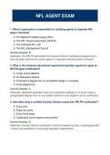 NFL Agent Exam &mdash; Practice Questions & Answers