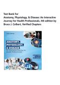 Test Bank For Anatomy&comma; Physiology&comma; & Disease&colon; An Interactive Journey for Health Professionals&comma; 4th edition by Bruce J&period; Colbert&comma; Verified Chapters&vert;&vert; Newest Edition 2026