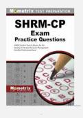 SHRM-CP PRACTICE EXAM QUESTIONS &vert; COMPREHENSIVE SHRM CERTIFICATION REVIEW&comma; STUDY GUIDE & VERIFIED UPDATED QUESTIONS