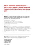 NREMT Exam Study Guide &lpar;2026&sol;2027&rpar;&NewLine;1000&plus; Practice Questions&comma; Verified Answers & Rationales for EMT Certification Exam Review &lpar;PDF&rpar;&NewLine;