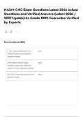 NASM-CNC Exam Questions Latest 2026 Actual Questions and Verified Answers &lpar;Latest 2026 &sol; 2027 Update&rpar; A&plus; Grade 100&percnt; Guarantee Verified by Experts