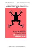 Test Bank and Instructor Solution Manual for Human Development&colon; A Cultural Approach 3rd Edition by Jeffrey Jensen Arnett&comma; Lene Jensen MOST RECENT COMPREHENSIVE QUESTIONS AND ANSWERS &vert;COMPLETE SOLUTIONS &vert;A&plus; GRADED &vert;100&percnt; CORRECT&excl;&excl;