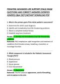Pediatric Advanced Life Support &lpar;PALS&rpar; Exam Questions and Correct Answers