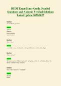 BCOT Final Study Guide 100 Questions and Answers Verified Solutions Latest Update 2026&sol;2027