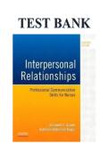 TEST BANK FOR INTERPERSONAL RELATIONSHIPS &lpar;PROFESSIONAL COMMUNICATION SKILLS FOR NURSES&rpar; 7TH&NewLine;EDITION BY ELIZABETH C&period; ARNOLD&semi; KATHLEEN UNDERMAN BOGGS