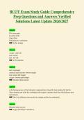 BCOT Exam Study Guide Comprehensive&NewLine;Prep Questions and Answers Verified&NewLine;Solutions Latest Update 2026&sol;2027