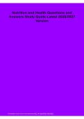 Nutrition & Health Latest 2026&sol; 2027 Version Questions Answers Complete Study Guide