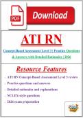 ATI RN Concept-Based Assessment Level 1-leve3 Proctored Exam &vert; Practice Questions & Answers with Rationales &vert; Complete Study Guide