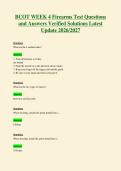 BCOT WEEK 4 Firearms Test Questions&NewLine;and Answers Verified Solutions Latest&NewLine;Update 2026&sol;2027