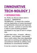 INNOVATION IN TECH &NewLine;INVASION OF SPECIES 