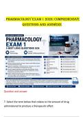 Pharmacology Exam 1 2026&colon; Comprehensive Practice Questions & Detailed Rationales