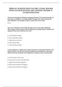 MEDICAL SURGERY HESI VOLUME 2 EXAM&comma; 2056-2026 WITH CLEAR QUESTIONS AND ANSWERS GRADED A&plus; GUARANTEED PASS