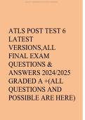 ATLS Post Test 6 Final Exam Prep &vert; Actual Questions & A&plus; Answers Bundle