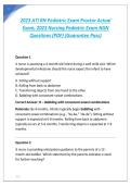 2023&sol;2025 ATI RN Mental Health Proctored Exam with NGN&colon; 70 Questions and Answers