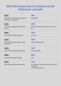 NDHCE&colon; Dental Hygiene Process of Care Questions with 100&percnt;&NewLine;Verified Answers Latest Update