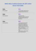 NDHCE&colon; Medical Conditions Questions with 100&percnt; Verified&NewLine;Answers Latest Update