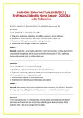 NUR 4590 EXAM 1 ACTUAL 2026&sol;2027 &vert; &NewLine;Professional Identity Nurse Leader &vert; 200 Q&A &NewLine;with Rationales 