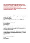 FIRST YEAR PLUMBING EXAM PREPARATION GUIDE 200 VERIFIED MULTIPLE-CHOICE QUESTIONS AND ANSWERS &lpar;2026&sol;2027 EDITION&rpar; &ndash; COVERING THE ENTIRE CURRICULUM INCLUDING JATC APPRENTICESHIP STANDARDS&comma; PLUMBING CODES&comma; TOOLS&comma; MATERIALS&comma; WATER HEATERS&comma; AND DWV SYSTEMS