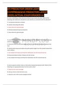 ATI PREDICTOR GREEN LIGHT&NewLine;COMPREHESIVE PREDICTOR LATEST&NewLine;&lpar;2025&rpar;ACTUAL EXAM GRADED A&plus;