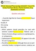 NR 566 Advanced Pharmacology 2026&sol;2027 &vert; Care of the Family Final Exam Review&comma; Practice Questions&comma; Drug Classifications & Answers