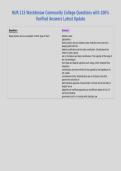 NUR 115 Washtenaw Community College Questions with 100&percnt;&NewLine;Verified Answers Latest Update