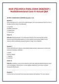 NUR 2755 MDC4 FINAL EXAM 2026&sol;2027 &vert; &NewLine;Multidimensional Care IV Actual Q&A  