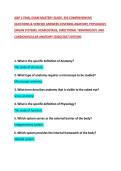 A&P 1 FINAL EXAM MASTERY GUIDE&colon; 350 COMPREHENSIVE QUESTIONS & VERIFIED ANSWERS COVERING ANATOMY&comma; PHYSIOLOGY&comma; ORGAN SYSTEMS&comma; HOMEOSTASIS&comma; DIRECTIONAL TERMINOLOGY&comma; AND CARDIOVASCULAR ANATOMY &lpar;2026&sol;2027 EDITION&rpar;