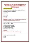 NHA CBCS &ndash; CPT and HCPCS Coding Practice Test Exam Questions and Answers with Rationales 2026&sol;2027 Update