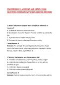 CALIFORNIA LIFE&comma; ACCIDENT&comma; AND HEALTH EXAM QUESTIONS COMPLETE WITH 100&percnt; VERIFIED ANSWERS