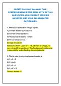 2026-2027 LADWP Electrical Mechanic Test &vert;&NewLine;COMPREHENSIVE EXAM BANK WITH ACTUAL&NewLine;QUESTIONS AND CORRECT VERIFIED&NewLine;ANSWERS AND WELL ELLABORATED&NewLine;RATIONALES&period;&NewLine;