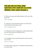 CPR AND AED ISSA FINAL EXAM&NewLine;QUESTIONS WITH COMPLETE SOLUTIONS&NewLine;VERIFIED STUDY GUIDE GRADED A