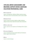 CPR 2026 AIRWAY MANAGEMENT AND&NewLine;BREATHING SUPPORT REVIEW QUESTIONS&NewLine;SOLUTIONS PROFESSIONAL GUIDE