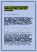 WEEK 8 NR 509 ADVANCED HEALTH ASSESSMENT FINAL EXAMS WITH RATIONALES&sol;JUST RELEASED &excl;&excl;&excl;&sol;GRADED A&plus;&sol;UPDATED&excl;&excl;
