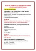 MTA Train Operator Exam &ndash; Questions and Answers with Rationales 2026&sol;2027 Update