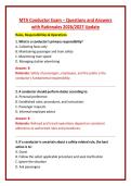 MTA Conductor Exam &ndash; Questions and Answers with Rationales 2026&sol;2027 Update