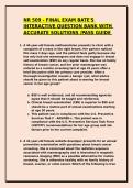 NR 509 FINAL EXAM WITH ACCURATE SOLUTIONS&sol;2026 UPDATED&sol;GRADED A&plus;&sol;GUARANTEED PASS